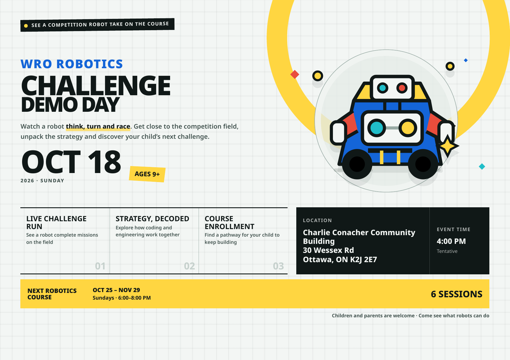 2026 Fall Robotics Demo Day poster
